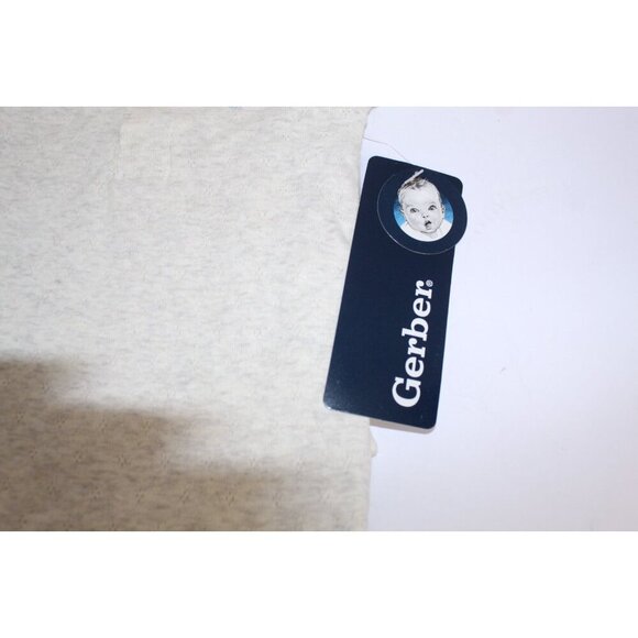 Gerber Onesies 3 Pack Girls 3-6 months Cream Brown Blue Buttons Short Sleeve NWT - Picture 5 of 10